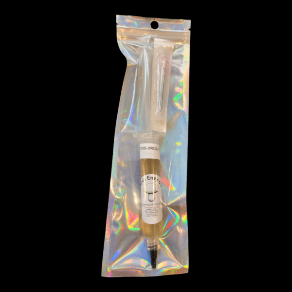 Penis Envy OG Isolated Syringe packed in Mylar with 18 gauge needle